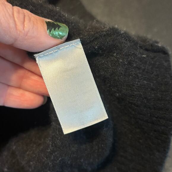 Talbots Black Beaded Trim Cardigan Sweater Women’s Small Elegant Knit - Picture 6 of 6